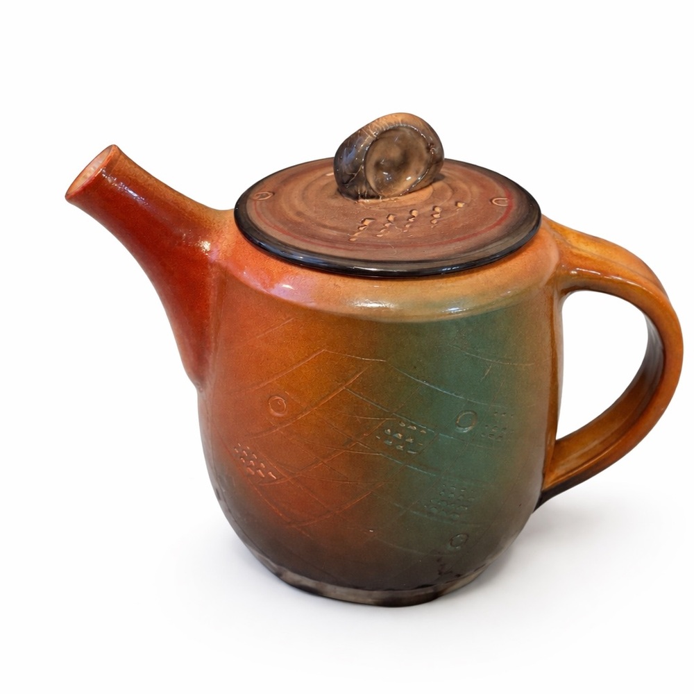 ‘Desert Sunset’ Studio Pottery Hand Thrown Teapot- Signed Piece